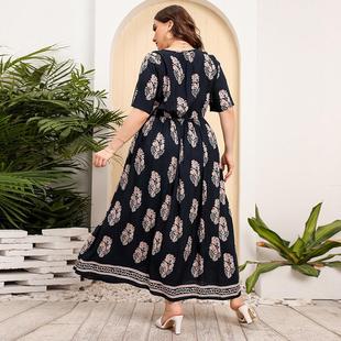 plus size women beach dress summer long dresses 大码连衣裙