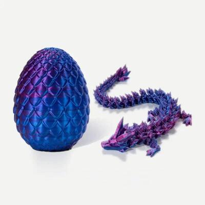 1/2PCS 3D Printed Dragon Egg with Dragon Full Articulated Dr
