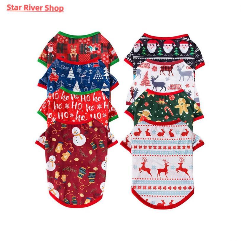 Christmas Dog Clothes Pet Clothing Vest For Small Dog Cat Pu