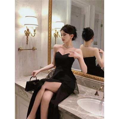 Spring and Summer Sleeveless Sexy Elegant Wrap Chest Strap S