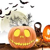 Pumpkin Lantern Lamp Halloween Plastic Flashing