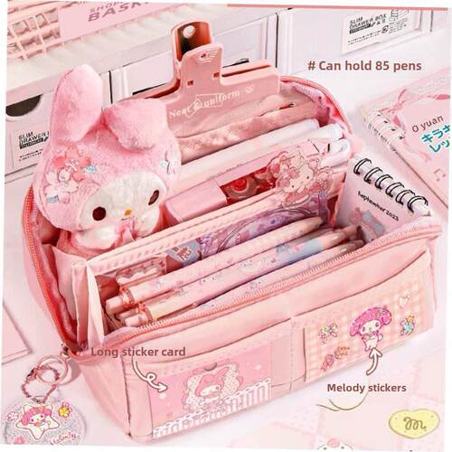 sanrio cartoon pencil case cinnamoroll kuromi pencilbag girl
