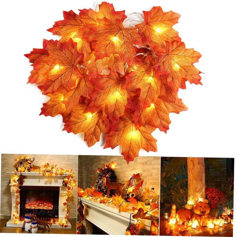 2/3/6M Christmas Decoration Artificial Maple Leaf Leaves