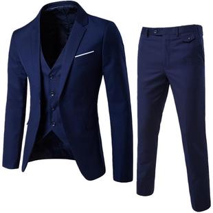 piece suit casual Suit color three solid small mens