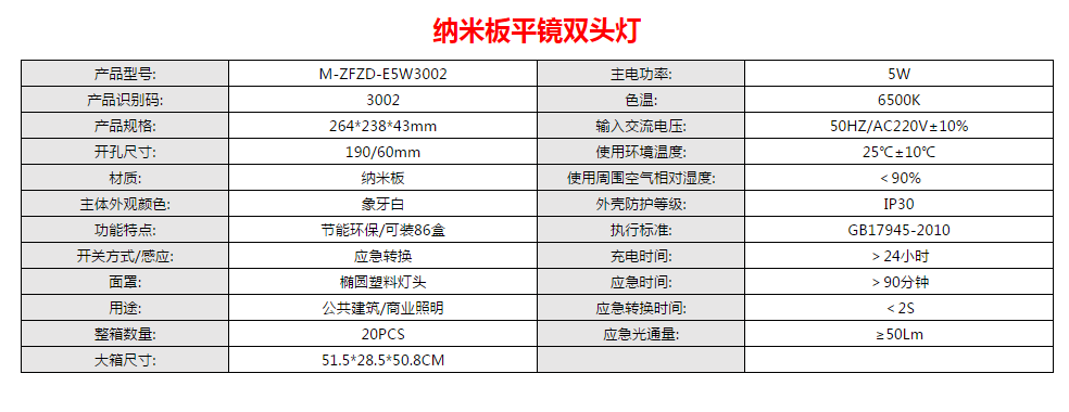敏华标消防应急灯新国双头指示灯m-zfzd-e5w002蓄电池led照明灯