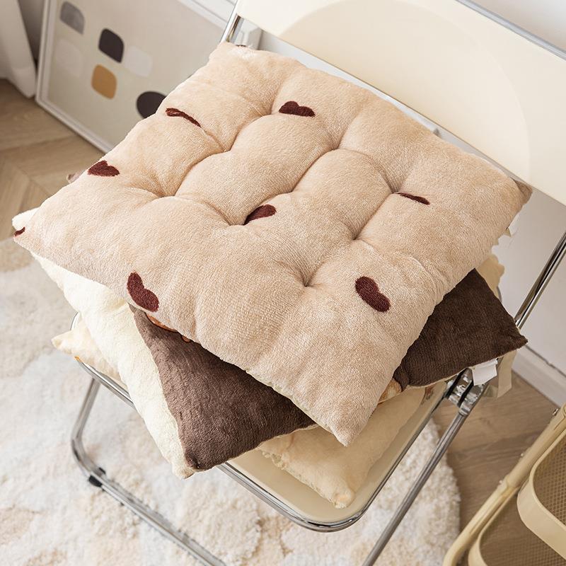毛绒椅子垫简约加厚冬季办公室久坐学生教室宿舍屁垫家用餐椅坐垫