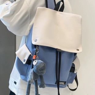 书包男初中生高颜值大容量双肩包女ins森系百搭高中大学运动背包