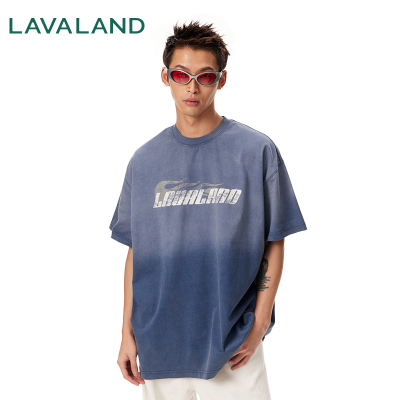 【高瀚宇同款】做旧炒色美式复古印花重磅纯棉百搭宽松短袖T恤