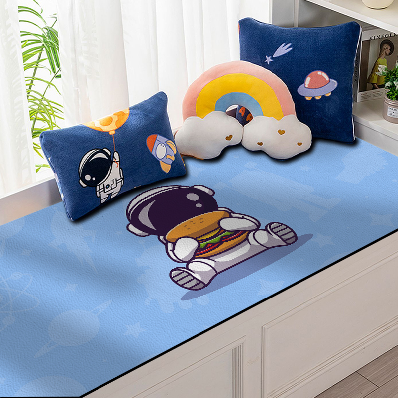 儿童房飘窗垫男孩软垫定制防水防潮窗台垫子可裁剪pu皮革可擦四季