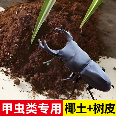 甲虫成虫垫材椰砖椰壳木屑独角仙兜虫锹甲花金龟保湿除臭昆虫饲养