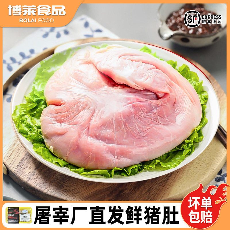 博莱赣浔名厨新鲜冷冻生猪肚约500g/个 精修无油猪肚猪胃食材