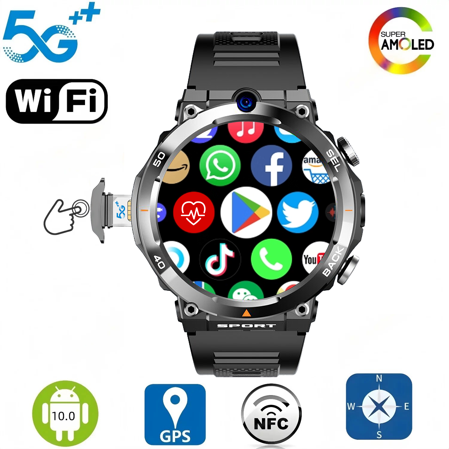 【国际全球通】--高配插卡5G手表