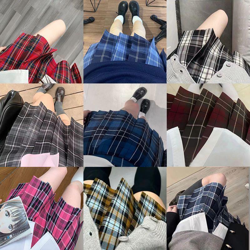 日系JK格裙合集原创jk格裙学生jk制服校园成品布学院风百褶裙短裙
