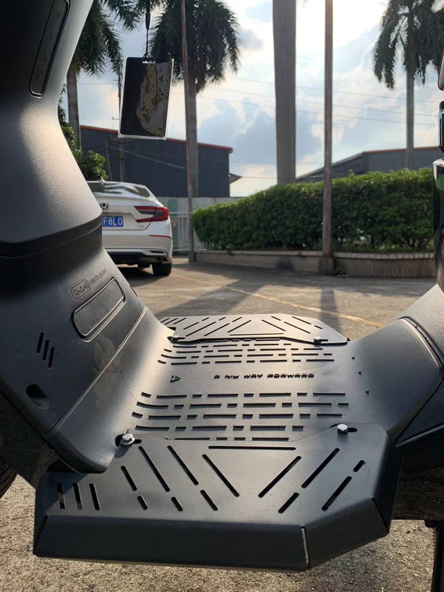 臻盟原创_九号机械师f90尾架前脚踏短尾改装一体座宽体脚踏平叉