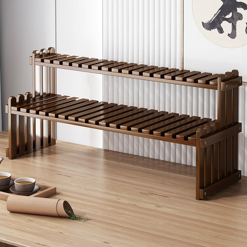 博古架桌面现代简约茶杯架置物架