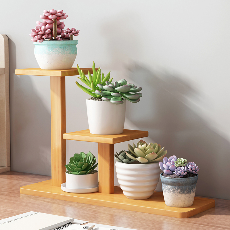 客厅多肉花架桌面新款一体收纳架