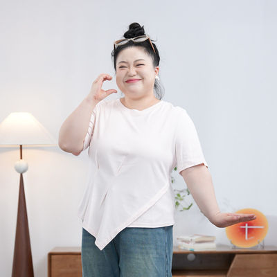 显瘦福饮沸别女夏设计感正肩