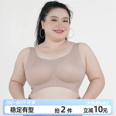 福饮沸别【稳定有型 】大码胖mm内衣大胸显小防下垂收副乳6667