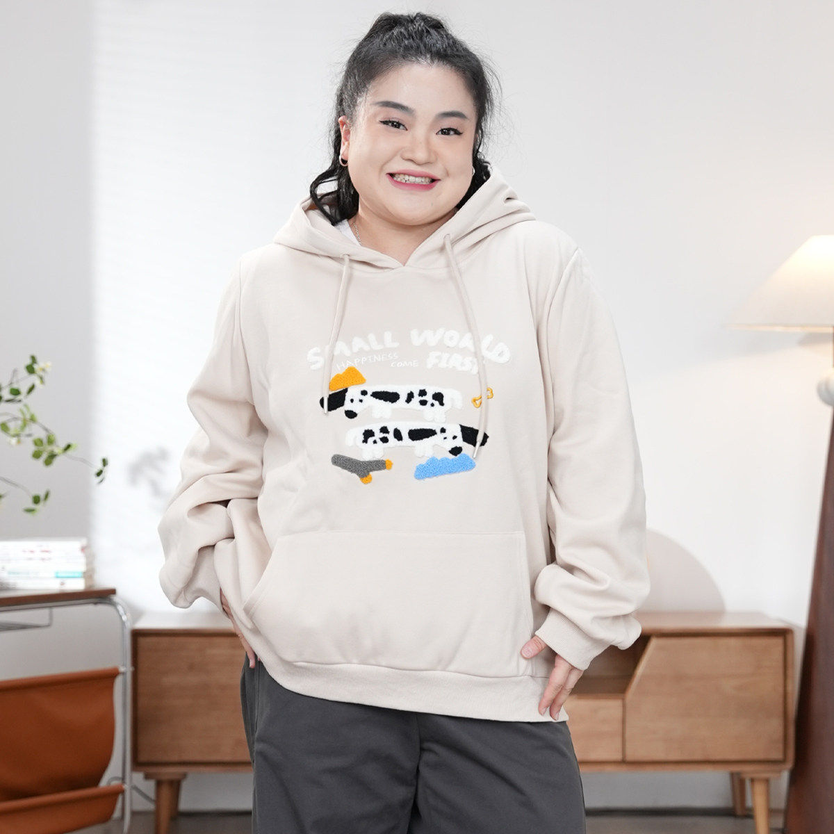 福饮沸别【加绒斑点狗】春款大码胖MM连帽加绒重工刺绣狗卫衣2027,女装/女士精品,卫衣/绒衫,淘宝优惠券,粉丝福利购,淘宝优惠卷