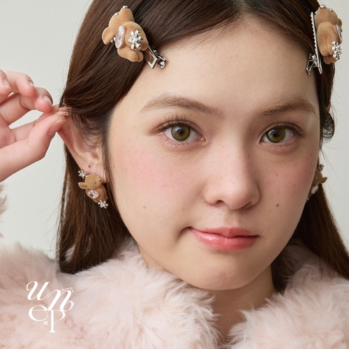 UNEUPEU植绒小鹿锆石耳饰