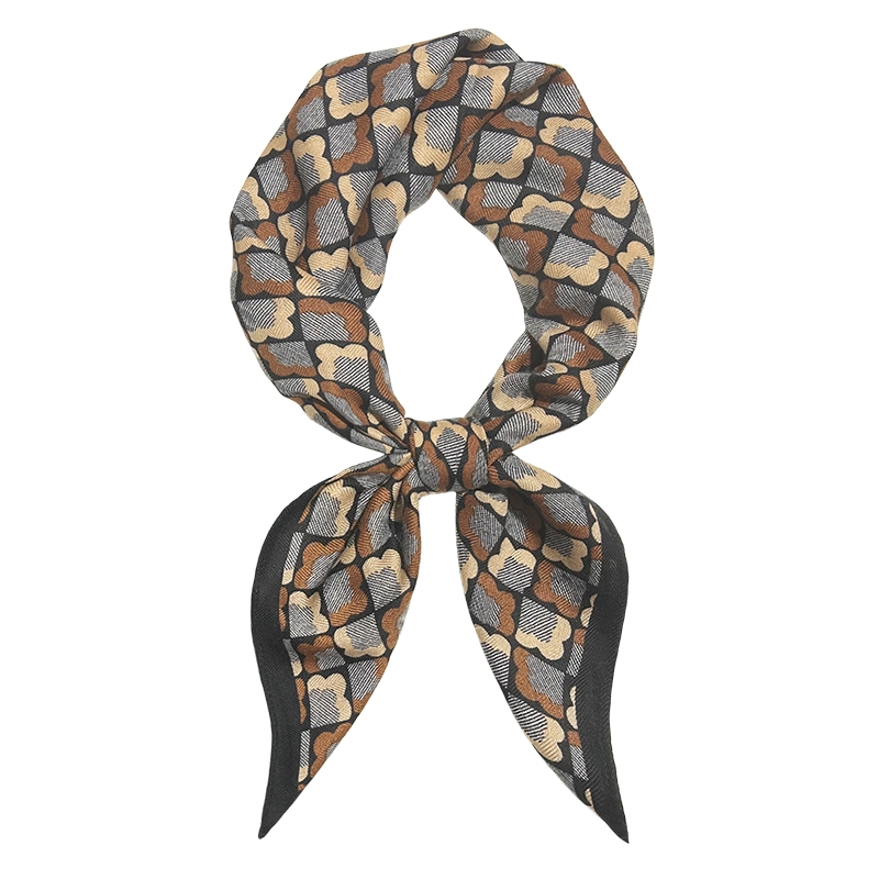 法式仿羊绒洋气丝巾小方巾女春秋薄款68cm围巾领巾装饰内搭衬衫