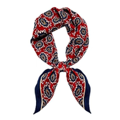 2025春秋新款 仿羊绒红色腰果花百搭高级感保暧小方巾围脖职业领巾