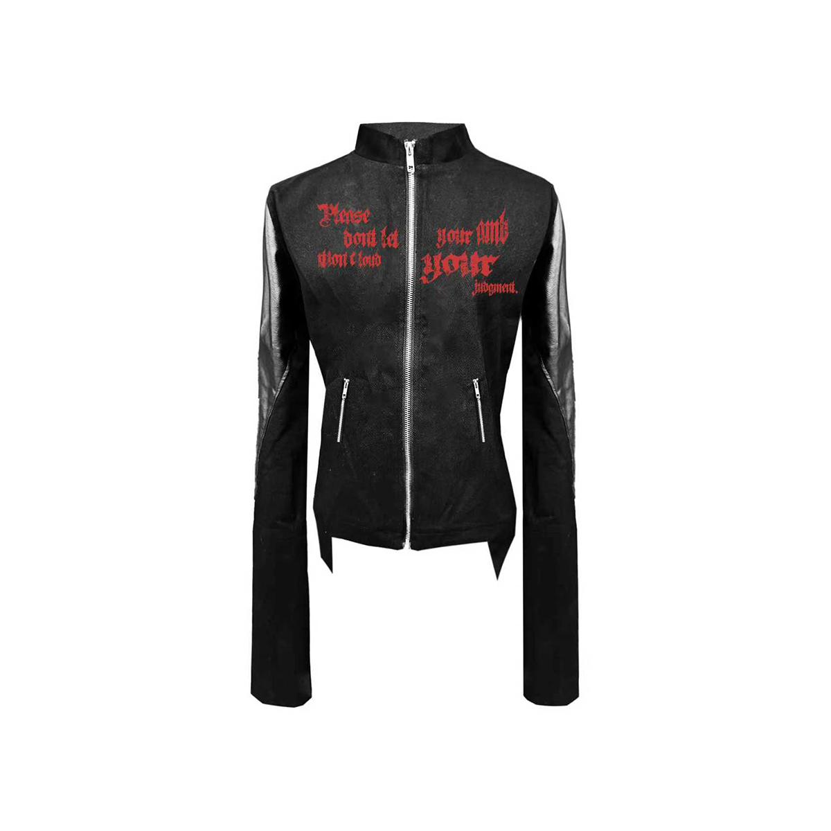 上帝计划麂皮拼接皮衣外套夹克