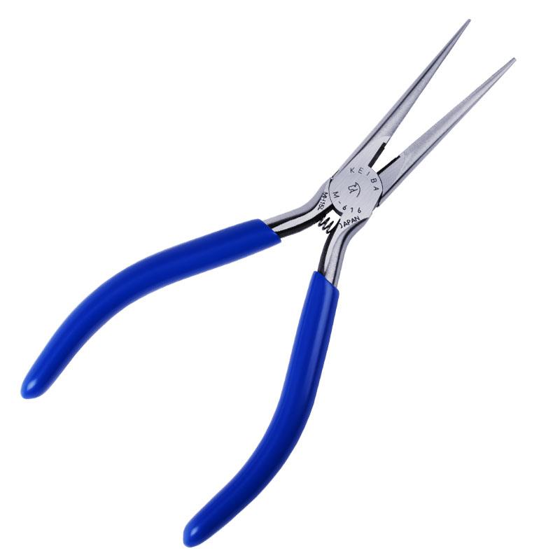 KEIBA马牌M-616尖嘴钳日本进口专业级精密有牙长嘴钳子尖咀剪线钳