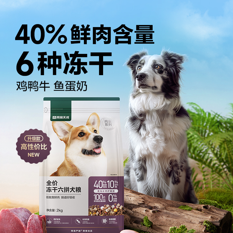 网易天成全价冻干六拼犬粮