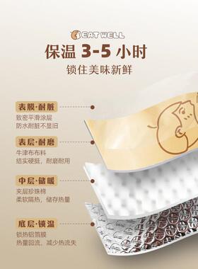 树FCR11681可口君饭盒手提袋子带学饭保大温便当袋餐包包生上班族