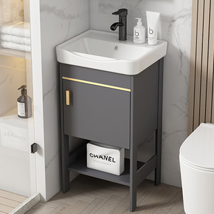 太空铝洗手盆浴室柜组合落地式小户型简易一体阳台洗漱台池洗脸盆