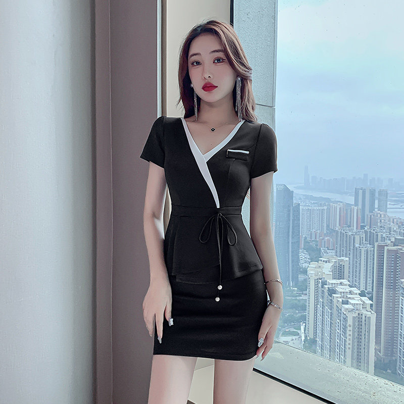 足浴技师工作服女气质套装裙桑拿按摩足疗养生会所美容院工衣薄款