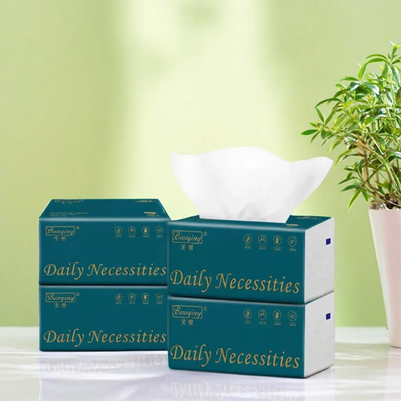 宝樱抽纸20大包多功能抽纸擦手纸原生木浆加厚四层家用实惠装整箱