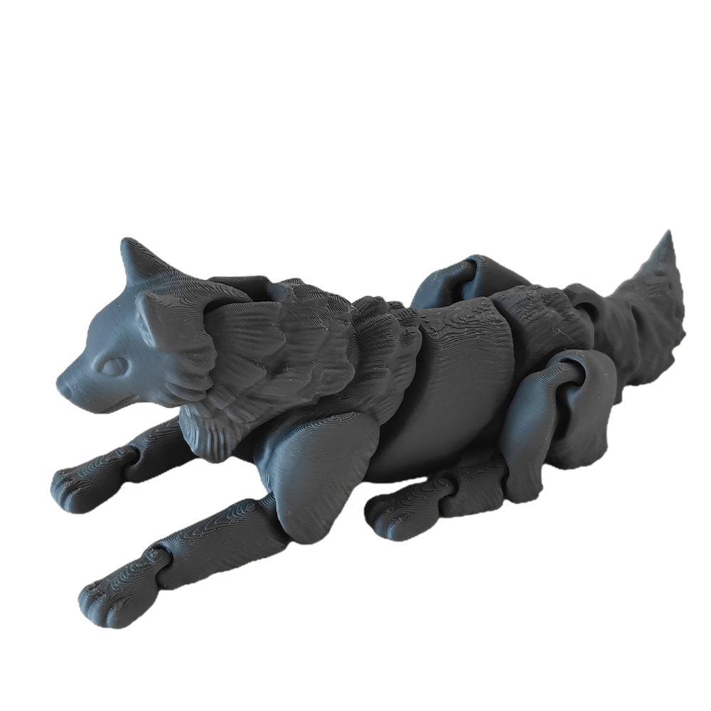 3D打印灰狼模型玩具关节可动仿真动物手办狼王玩偶狼犬摆件狼狗