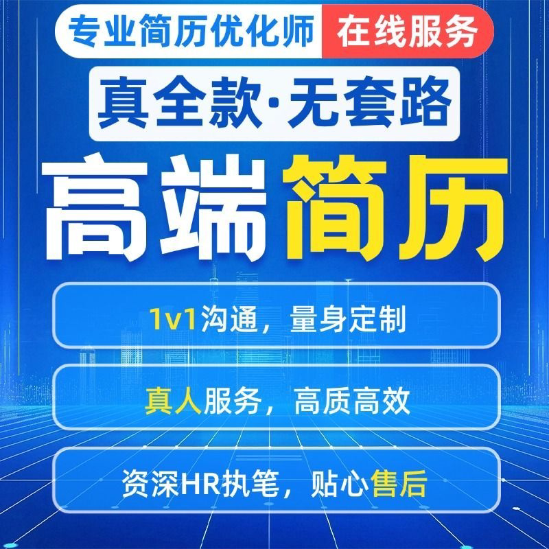 简历优化简历模板简历代写润色个人定制优化代写求职简历修改设计