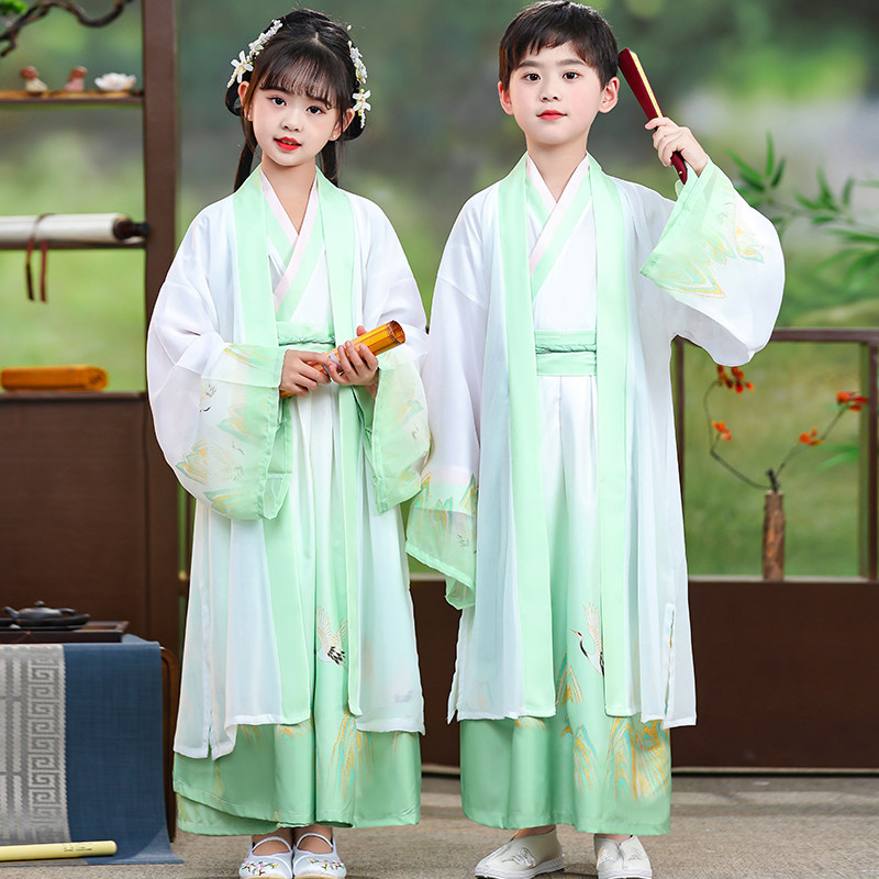 儿童汉服男童演出服2025新款中国风唐装女童小学生国学服表演服装,童装/婴儿装/亲子装,唐装,淘宝优惠券,粉丝福利购,淘宝优惠卷