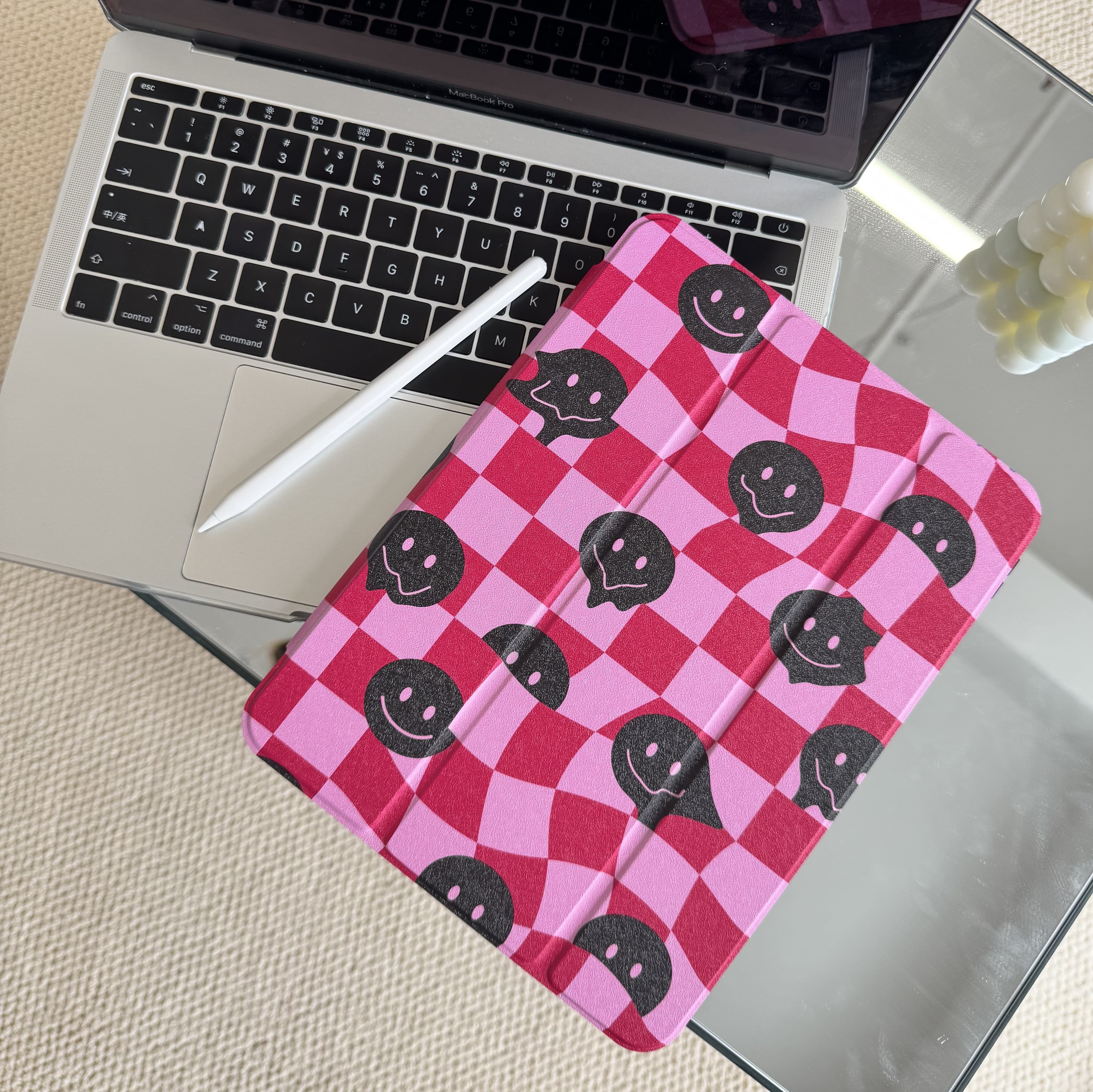 M[可爱鬼脸]IPAD保护壳 带笔槽平板电脑保护套/壳 苹果平板加厚亚克力保护壳 软边保护到位