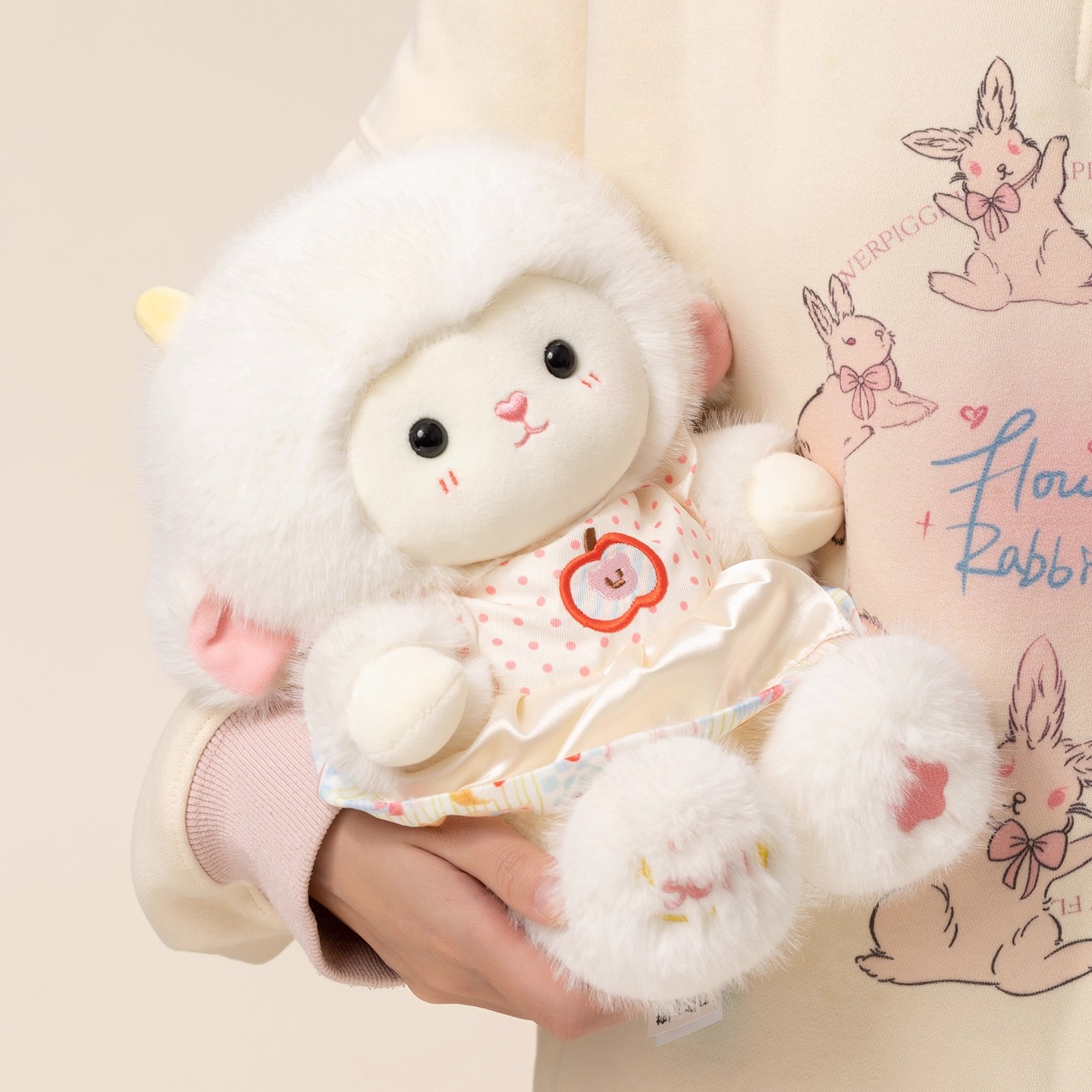 软萌围兜睡衣小羊玩偶生日礼物女