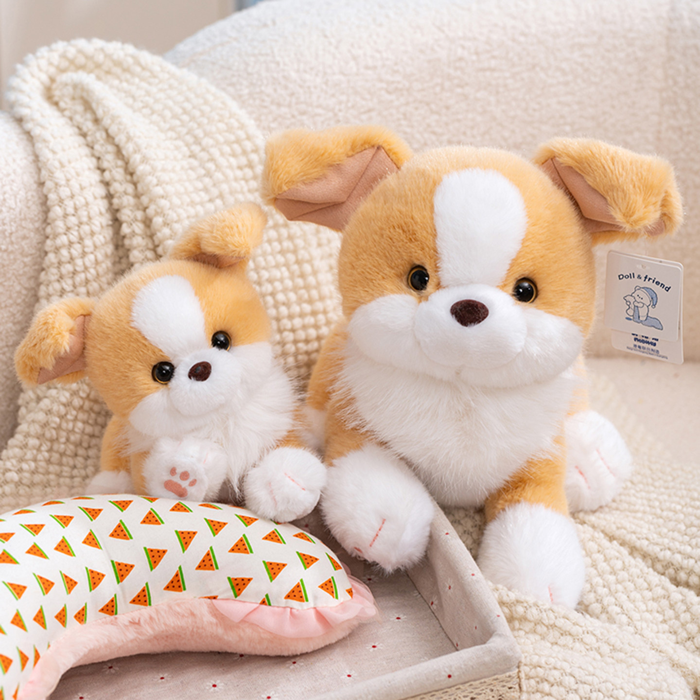 可爱趴姿小狗玩偶狗狗公仔毛绒玩具睡觉安抚抱枕娃娃送女生日礼物