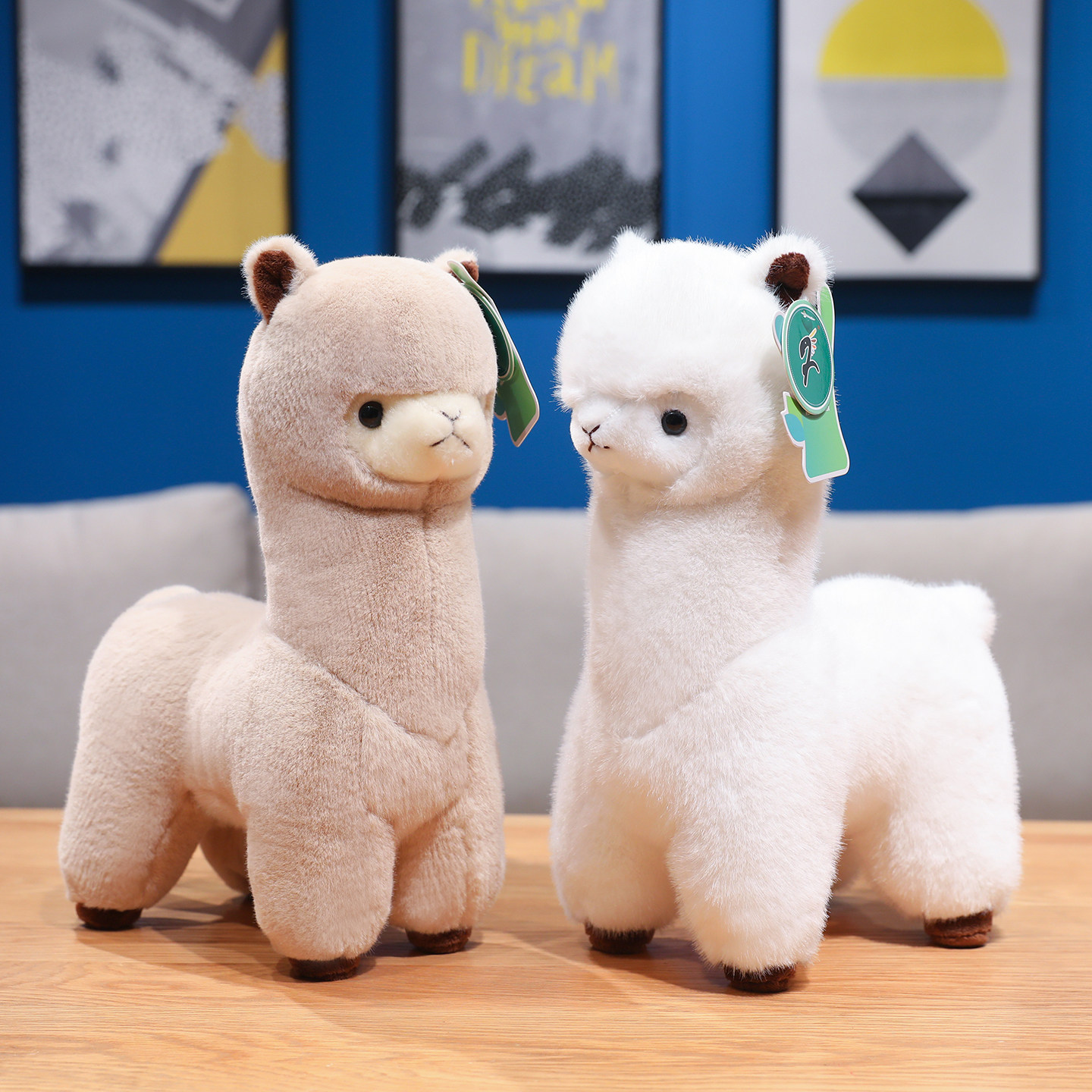 可爱羊驼公仔毛绒玩具仿真小羊布娃娃儿童抱睡枕玩偶女孩生日礼物