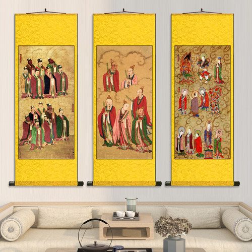 南斗六星君新中式挂画2025新款道场佛像玄关画书房供奉画像定制画