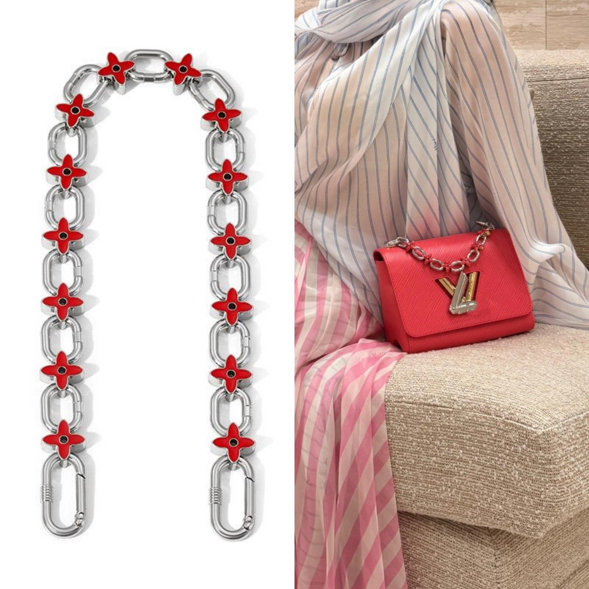 twist金属链子lv链条手提延长链