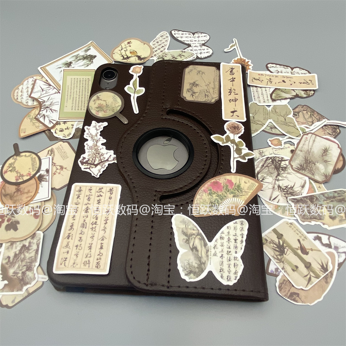 适用三星TabA9+保护套11英寸10.5a7/A8旋转支撑S4/S5e/S6lite国风男女SM-T510旋转支架T220防摔8.7t295硬壳a2