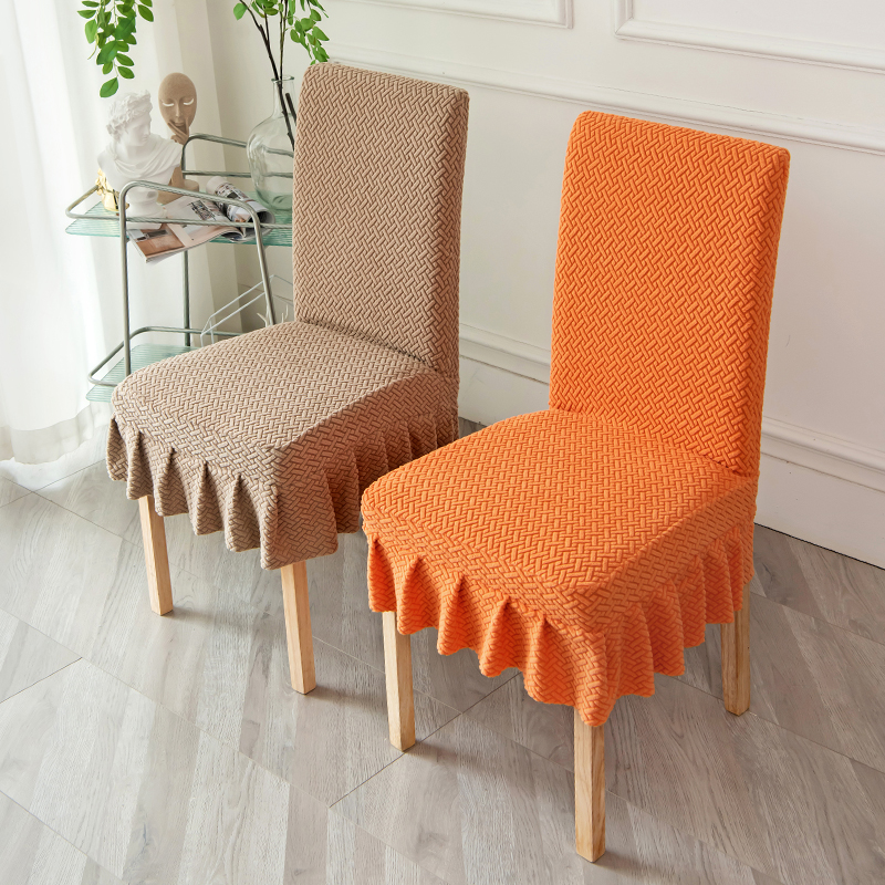 简约连体弹力椅套家用酒店餐厅饭店通用餐椅套餐桌椅子套罩布艺