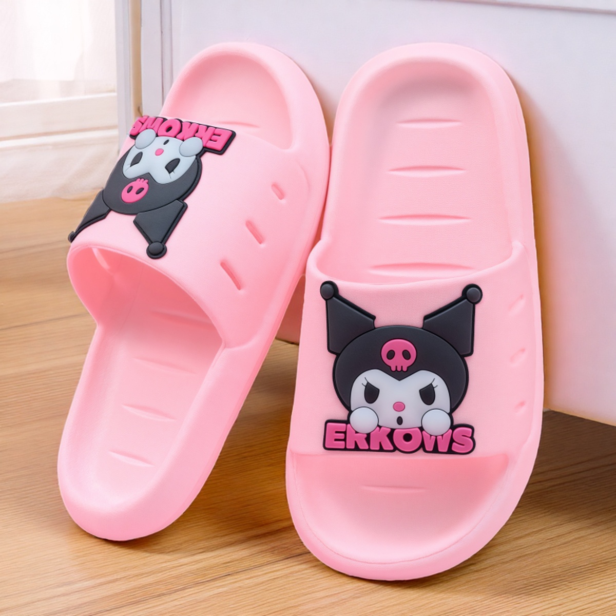 库洛米儿童拖鞋公主风室内防滑静音夏户外软底小女孩网红家居凉拖