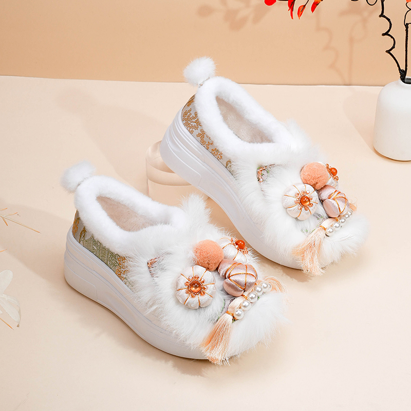 厚底虎头鞋纯手工松糕底布鞋