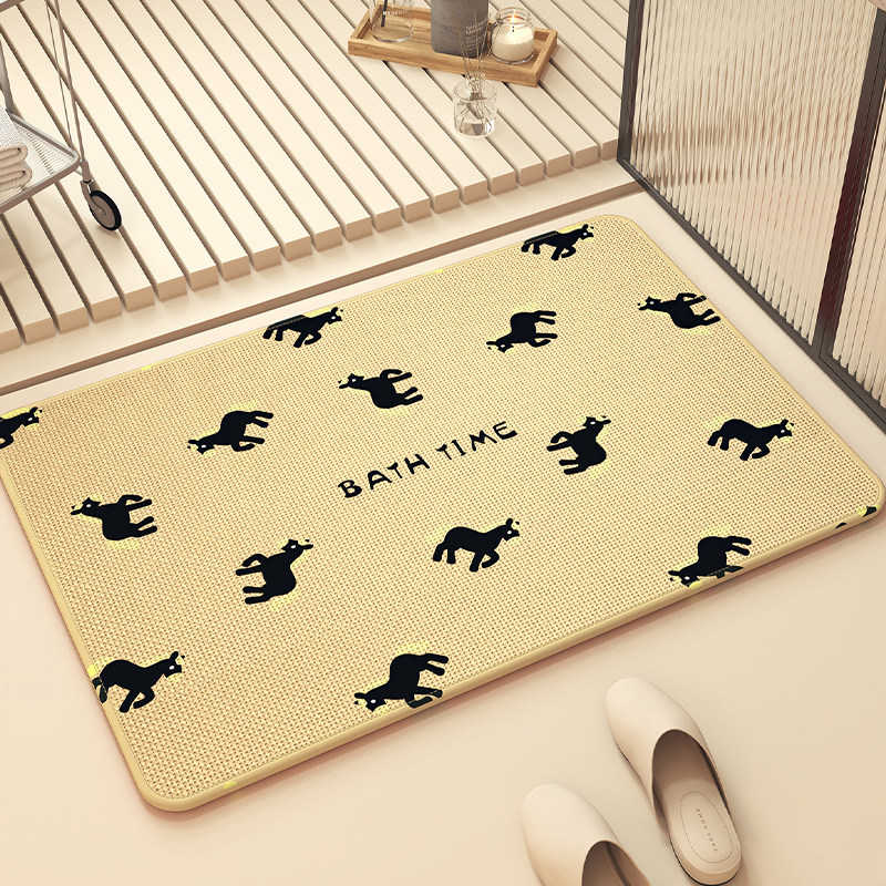 马年浴室地垫吸水防滑亚麻新地垫家用玄关入户门地垫脚垫,居家布艺,家用脚垫,淘宝优惠券,粉丝福利购,淘宝优惠卷