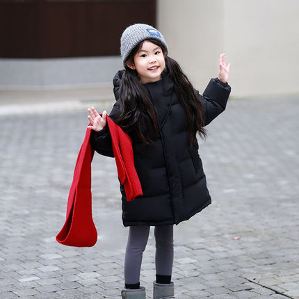 【高充绒量】若宿/麦克小乖/UCUB 长款儿童连帽羽绒服外套冬加厚