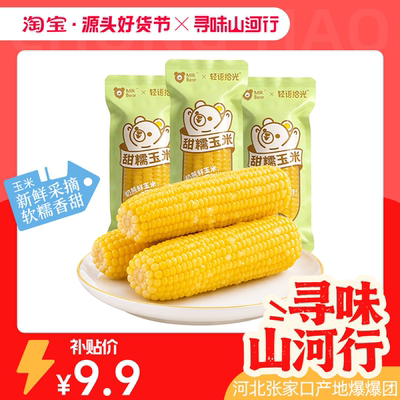 当季采摘新鲜有机黄糯玉米