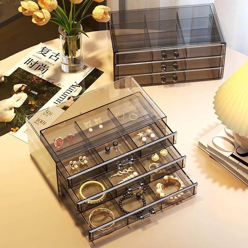 首饰收纳盒大容量耳环耳钉项链耳饰手镯首饰盒精致串珠整理盒透明,饰品/流行首饰/时尚饰品新,首饰盒,淘宝优惠券,粉丝福利购,淘宝优惠卷
